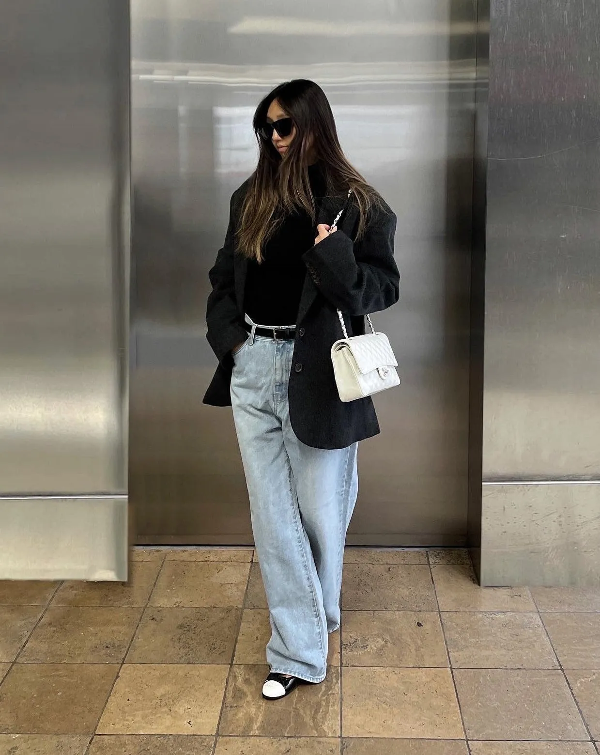 Light Wash Relaxed Straight Jeans