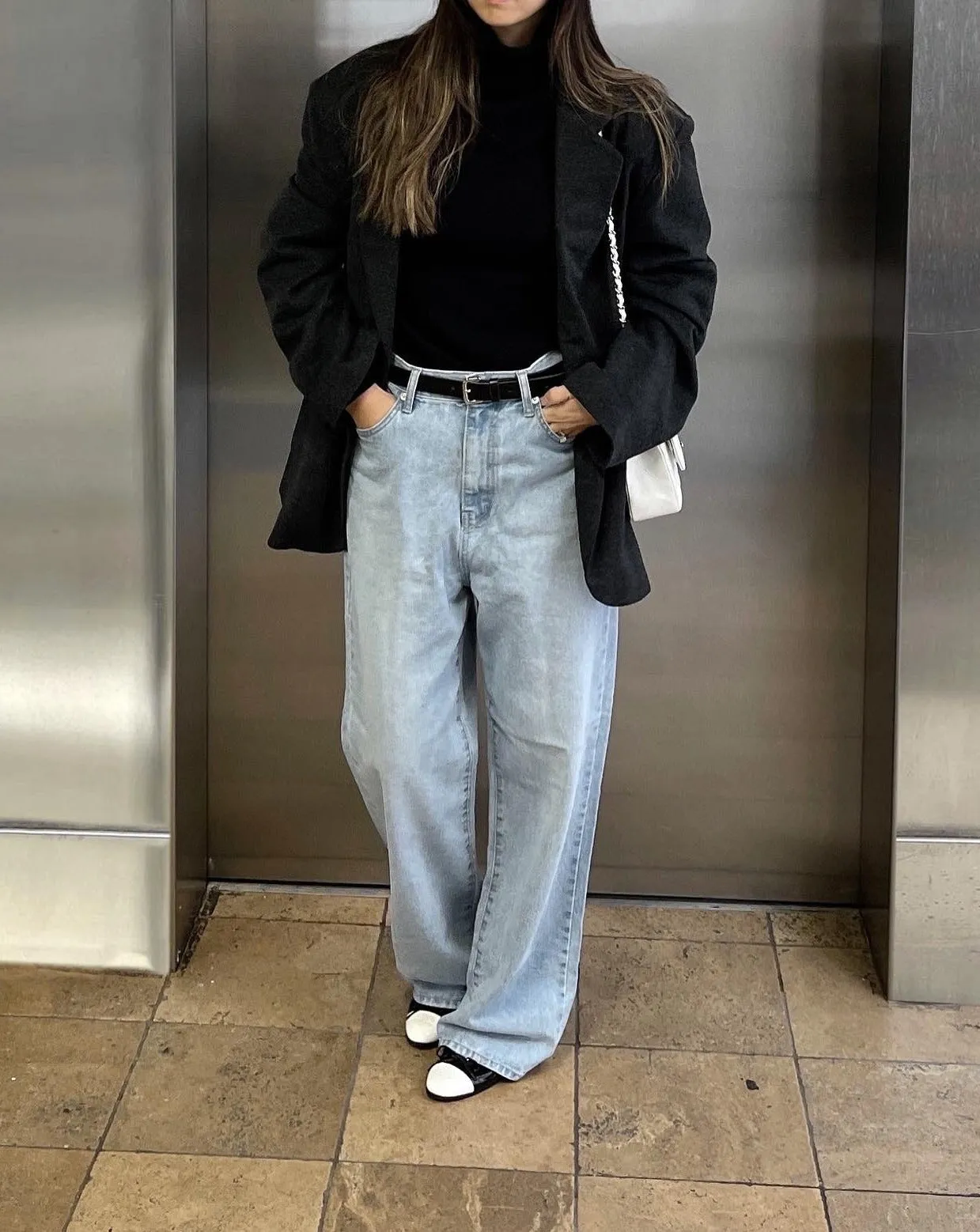 Light Wash Relaxed Straight Jeans