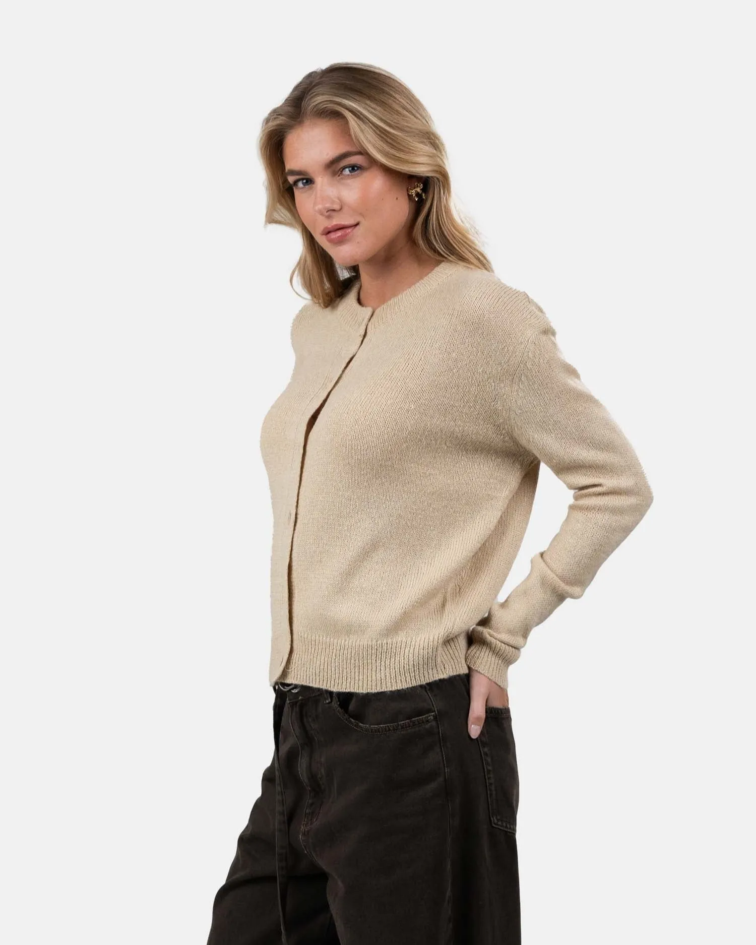 Light Weight Cardigan Beige