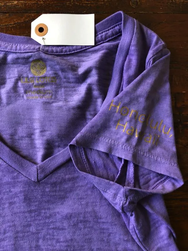 [Lily Lotus] Tops: Burnout V-neck with SMC original Logo オリジナルロゴTシャツ