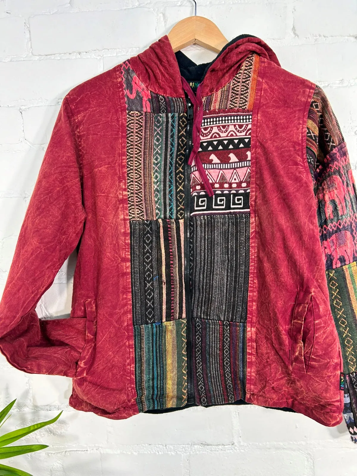 Lined Zip Hood Top