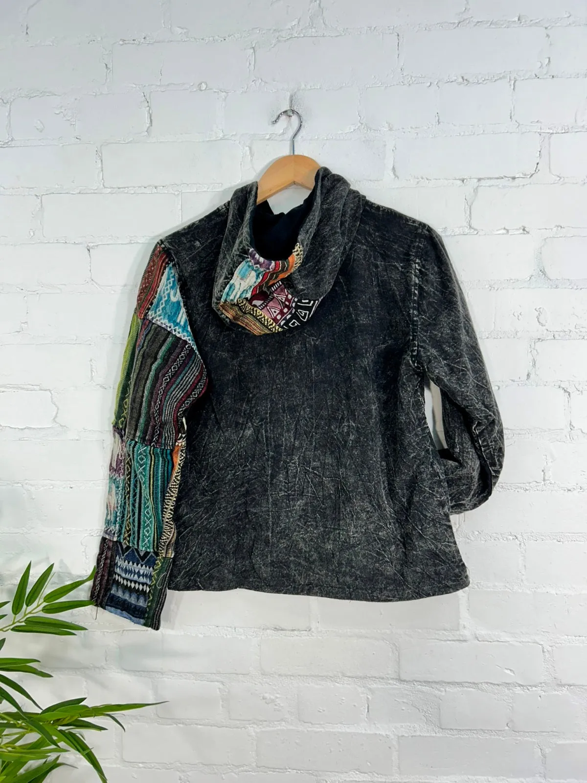 Lined Zip Hood Top