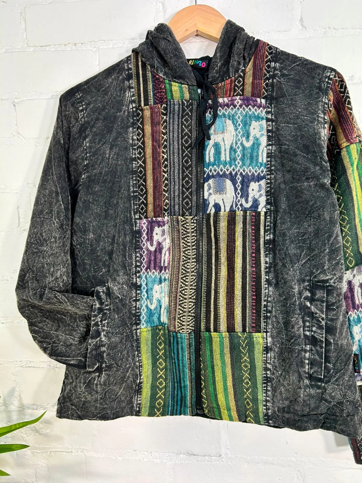 Lined Zip Hood Top