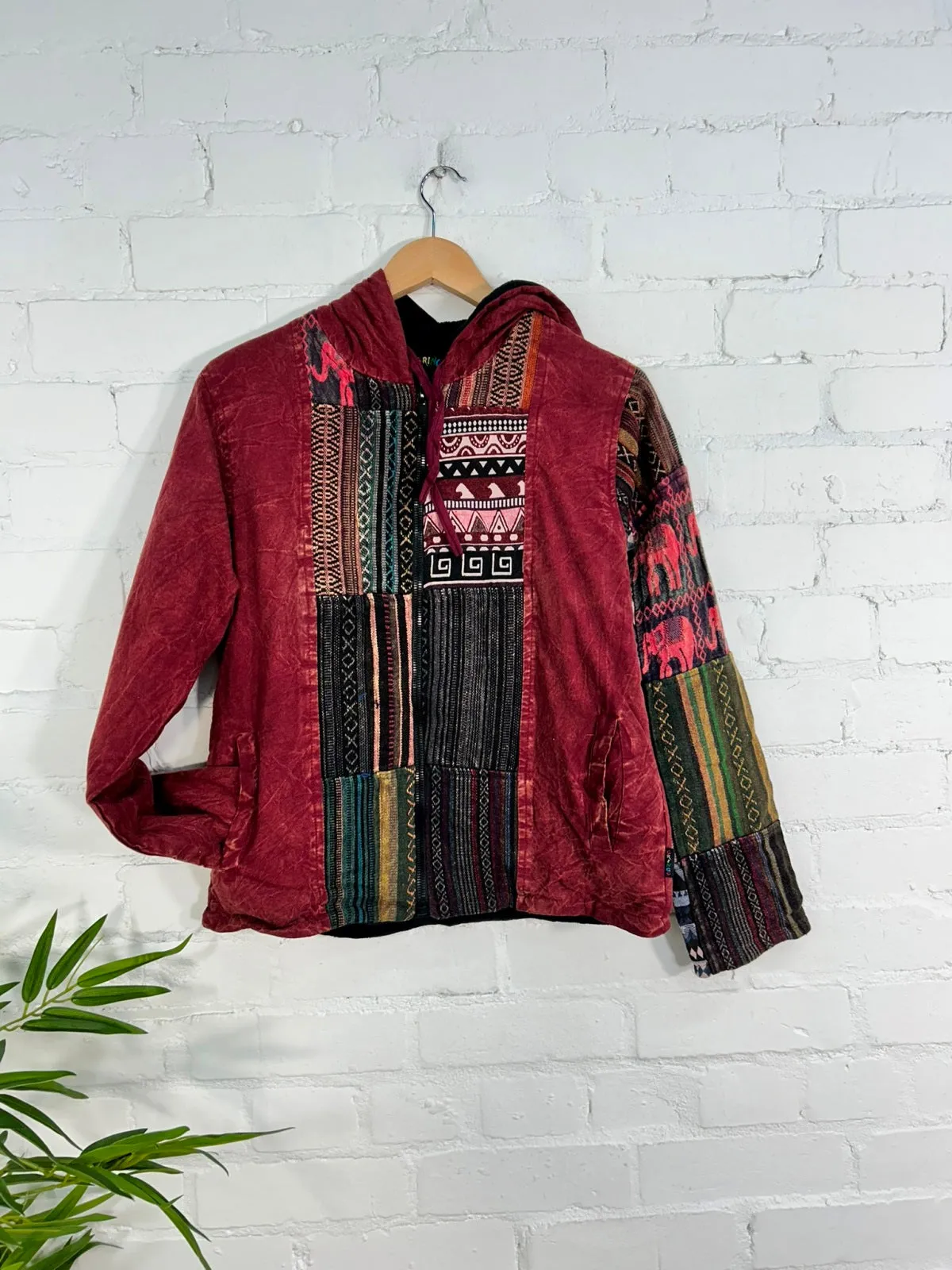 Lined Zip Hood Top