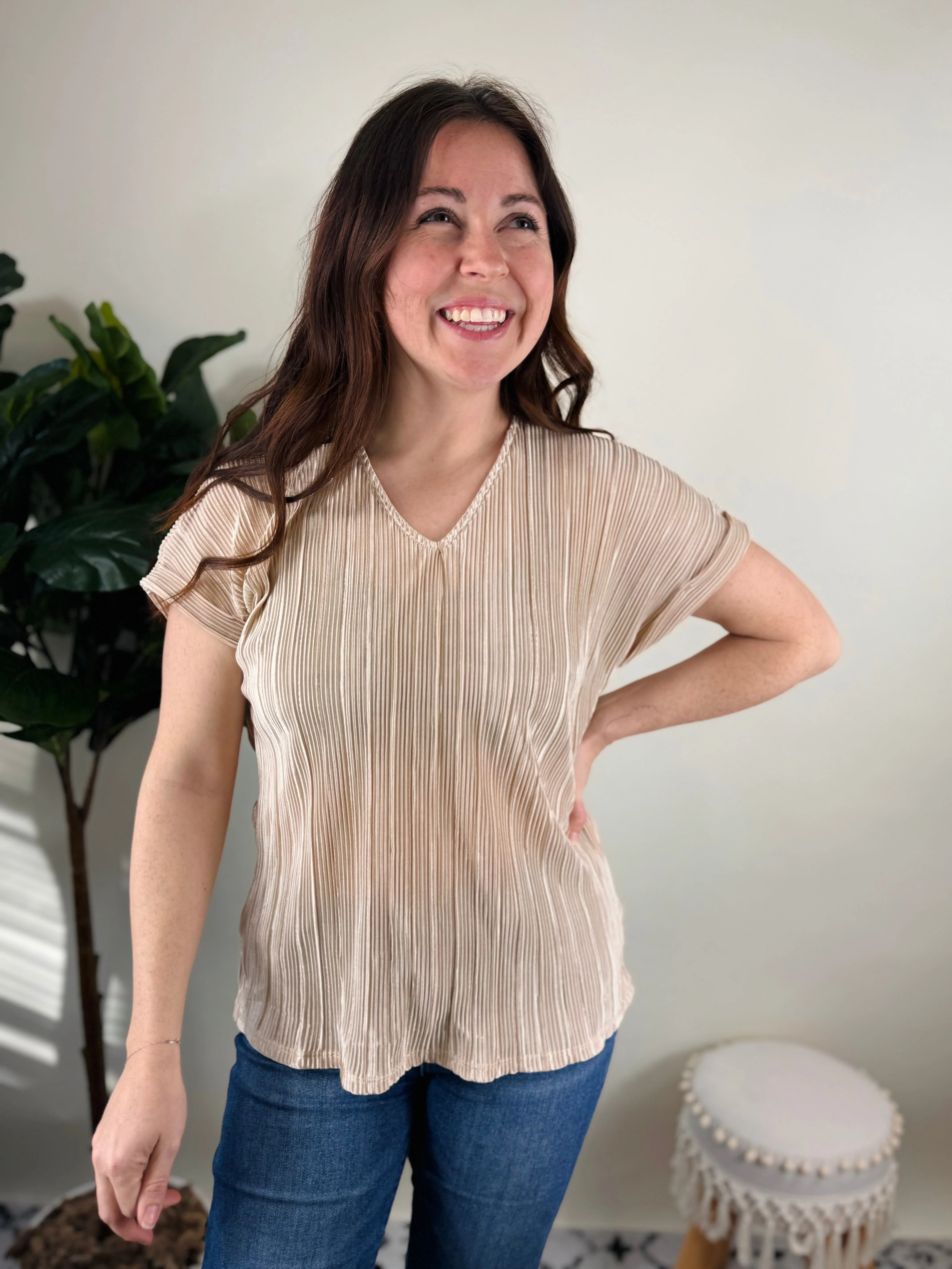 Live For It  Elegant Stripes Top