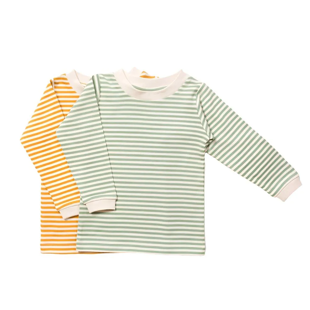 Long Sleeve Top - Gold or Soft Green