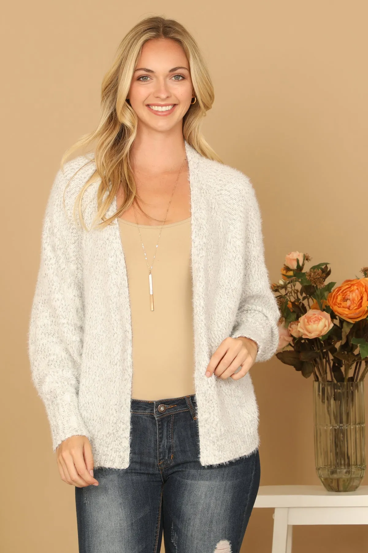 LONG SLEEVE WOOL CARDIGAN