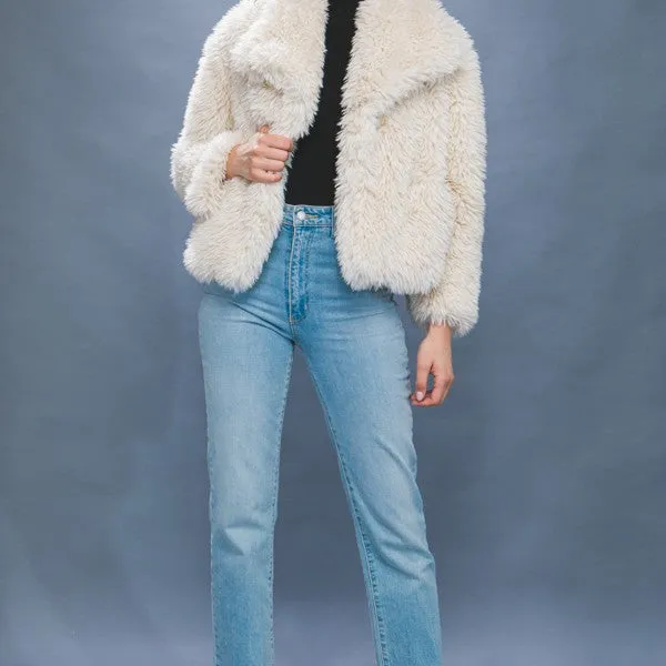 Luxe Faux Fur Coat With Pockets