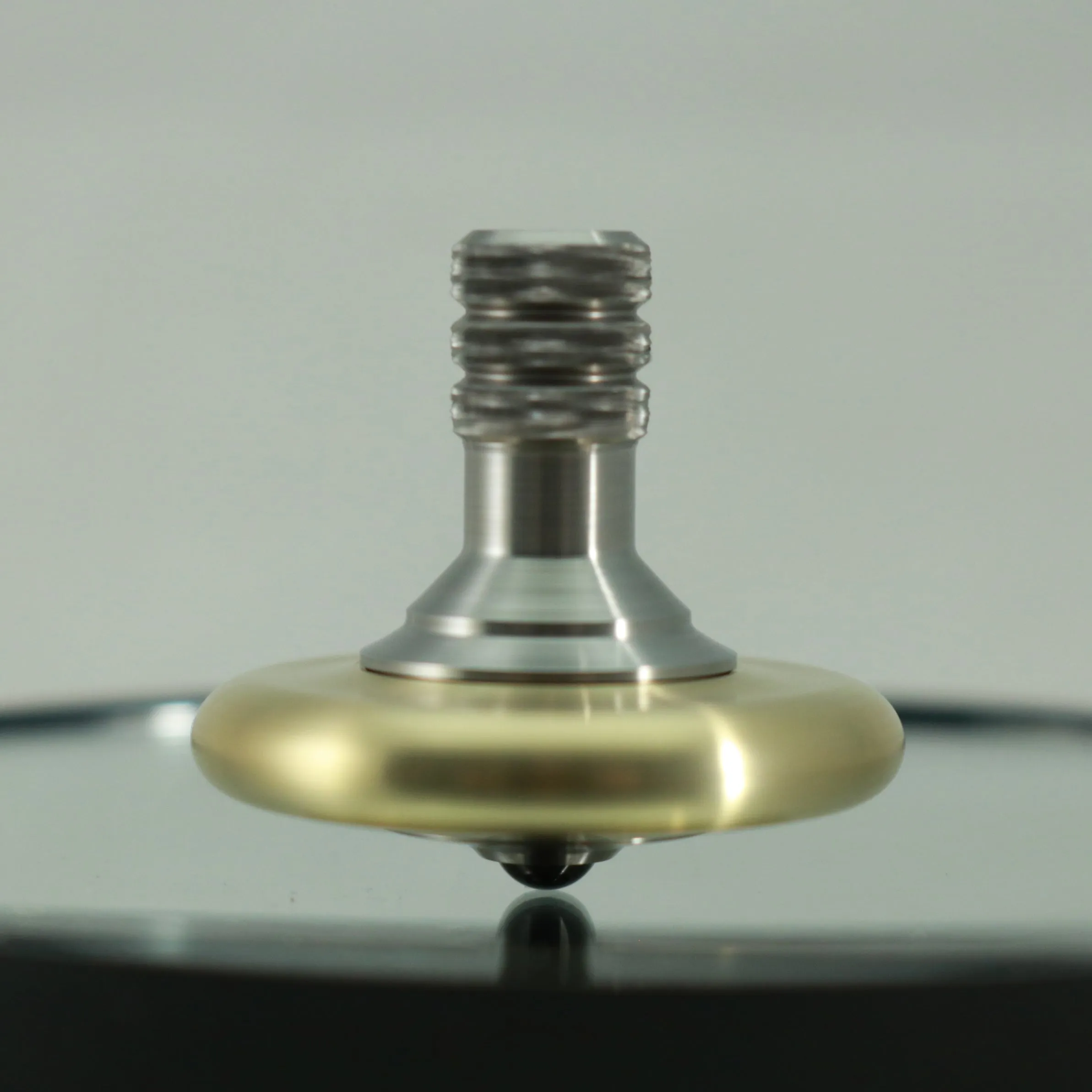 M2S - Brushed Brass and Stainless Steel Spinning Top