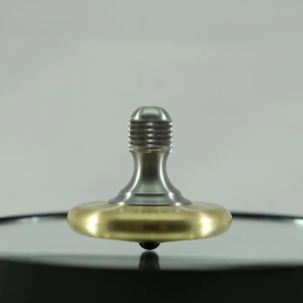 M3 - Brushed Brass and Stainless Steel Spin Top