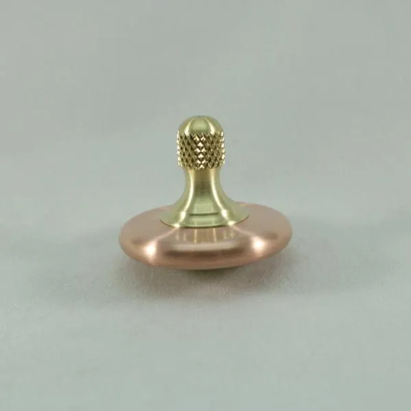 M3 - Brushed Copper and Brass Spinning Top Knurled