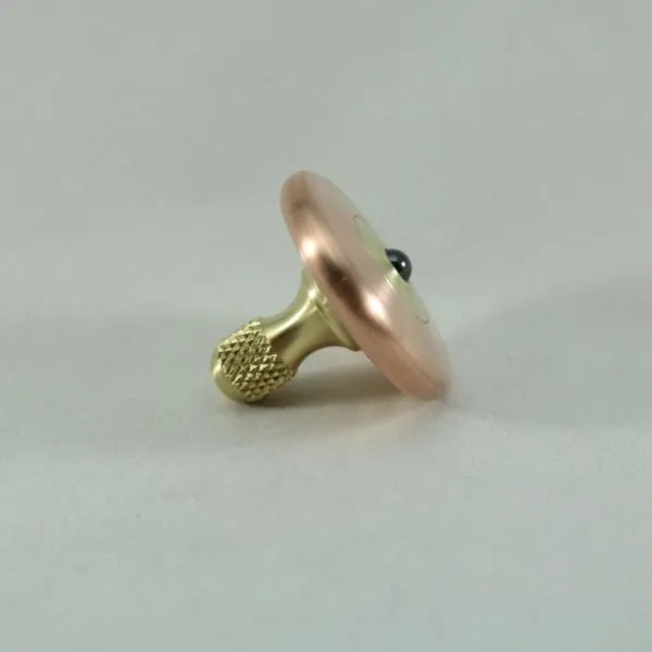 M3 - Brushed Copper and Brass Spinning Top Knurled