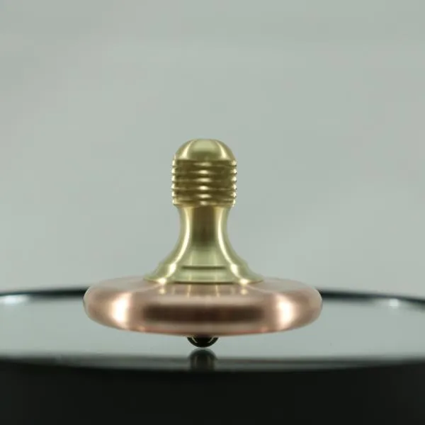M3 - Brushed Copper and Brass Spinning Top Knurled
