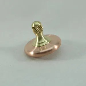 M3 - Brushed Copper and Brass Spinning Top Knurled