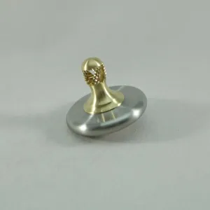 M3 - Brushed Stainless Steel and Brass Spinning Top Super Grip