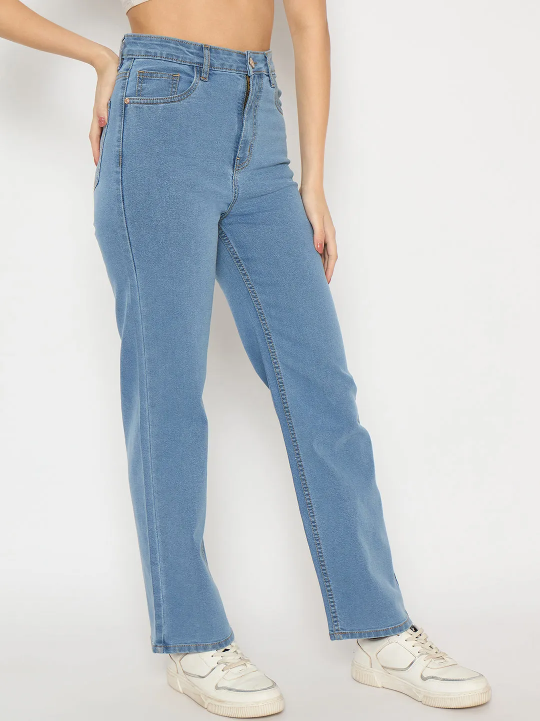 Madame Light Blue Straight Fit Jeans