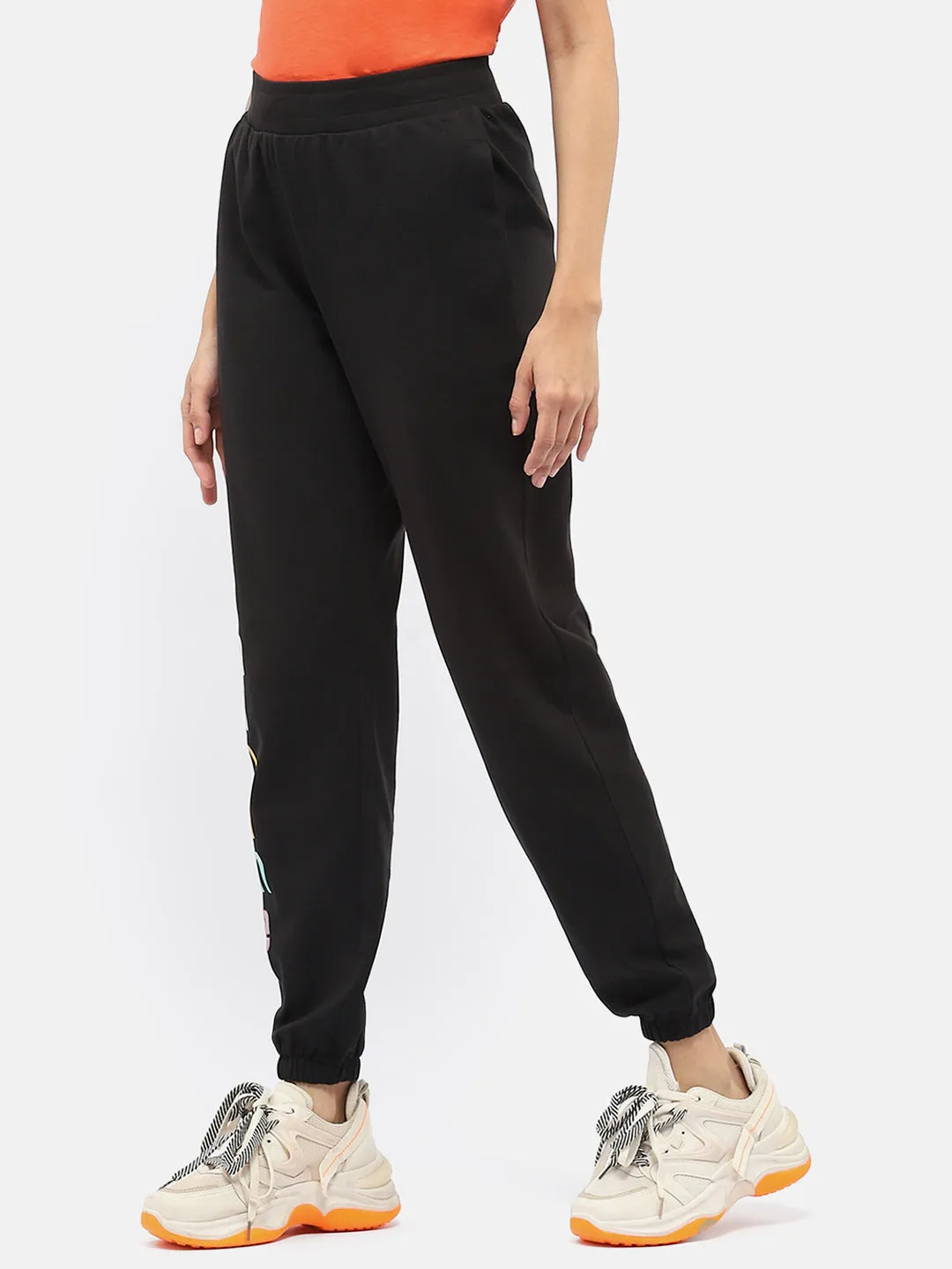 Madame Logo Print Black Jogger