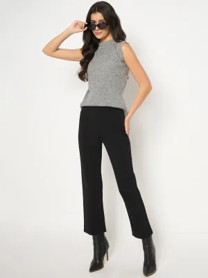Madame Mock Neck Sleeveless Light Grey Skeeve