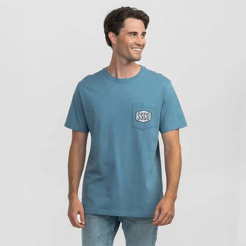 Makers Badge Short Sleeve T-Shirt in Blue