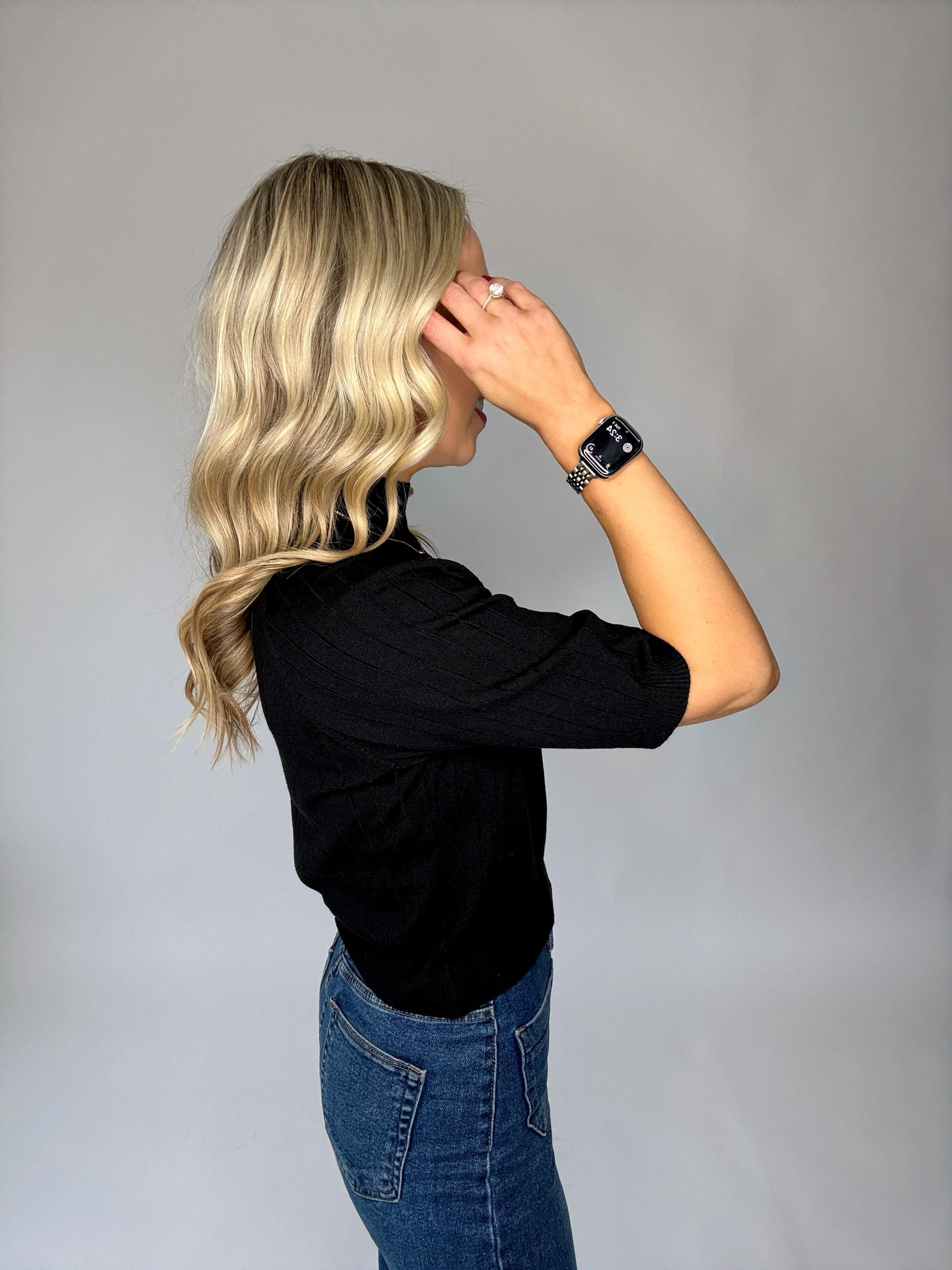 Manhattan Muse Mock Neck Top