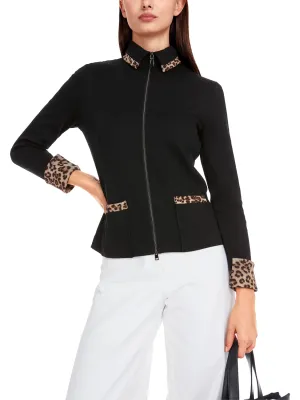Marc Cain Zip jacket in cotton rib YS 31.12 J20 - Pre-Order May Delivery