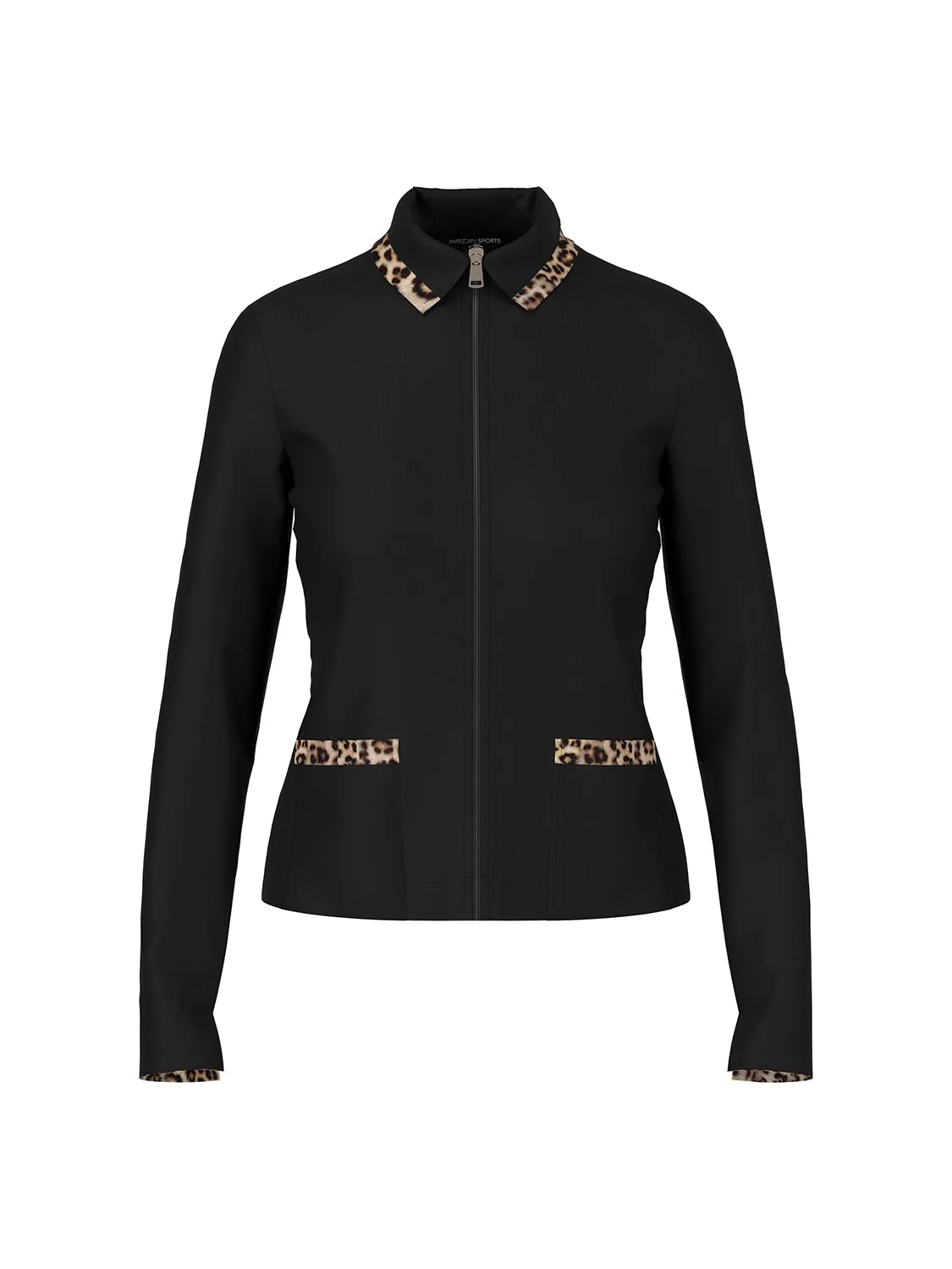 Marc Cain Zip jacket in cotton rib YS 31.12 J20 - Pre-Order May Delivery