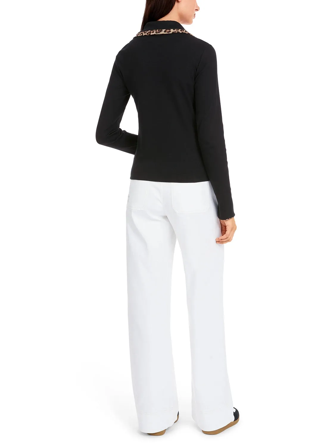 Marc Cain Zip jacket in cotton rib YS 31.12 J20 - Pre-Order May Delivery