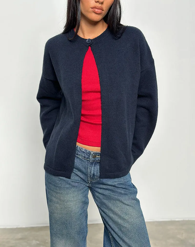 Maureen Cardigan in Dark Navy