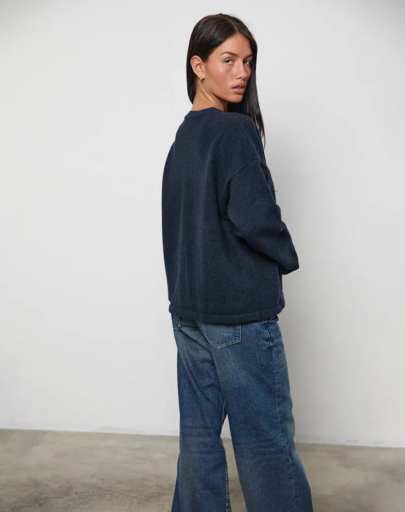 Maureen Cardigan in Dark Navy