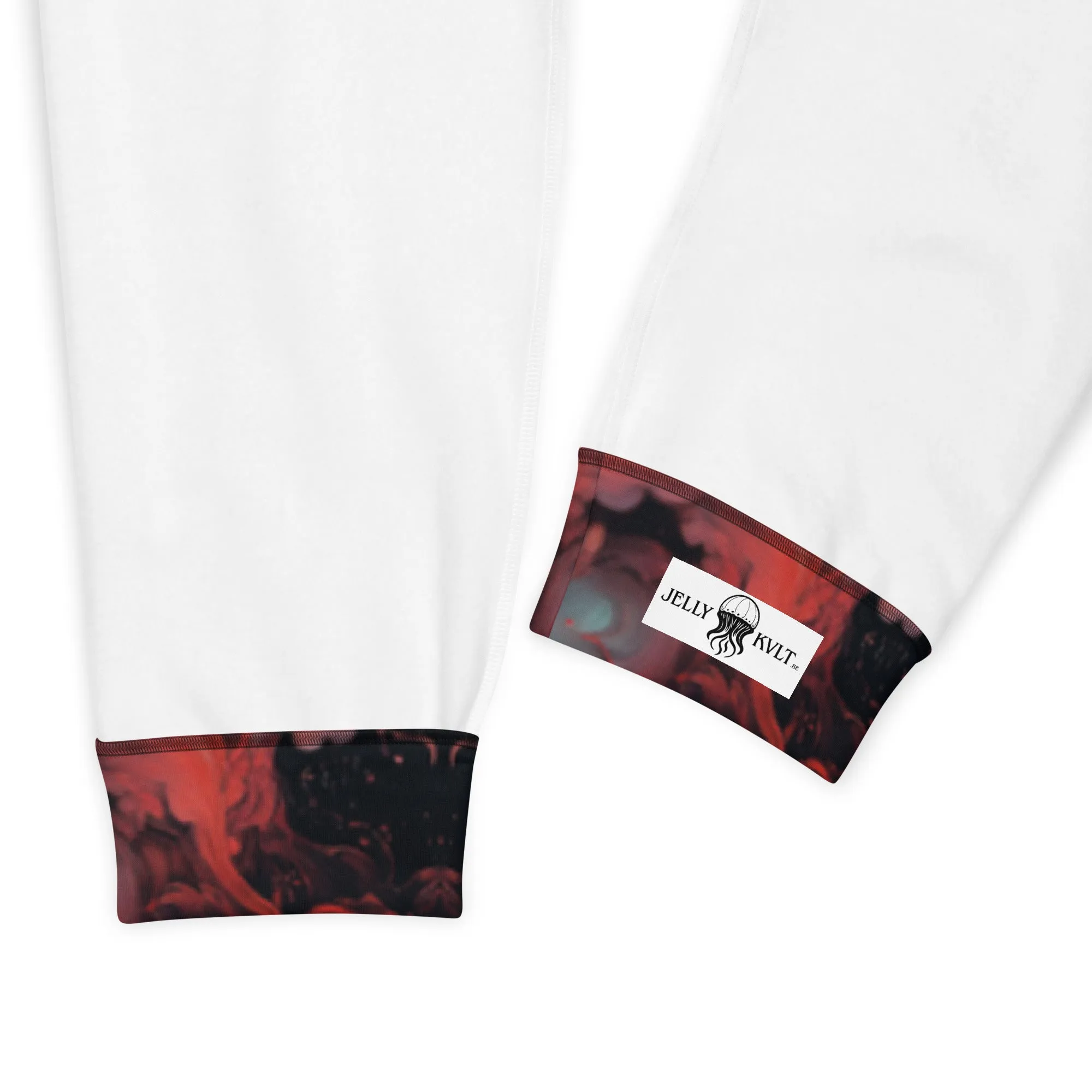 Men's Comfortable Joggers - Ethereal Crimson Flow - Dark