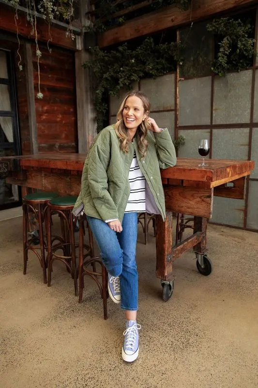 Miley Quilted Jacket - Clover