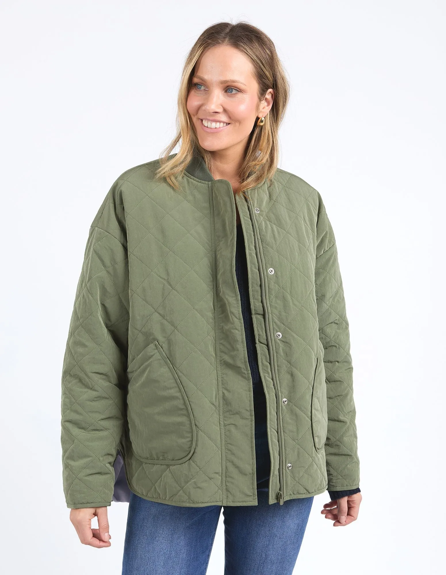 Miley Quilted Jacket - Clover