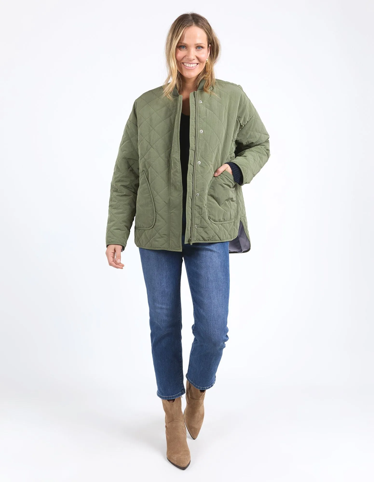 Miley Quilted Jacket - Clover