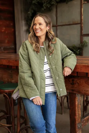 Miley Quilted Jacket - Clover