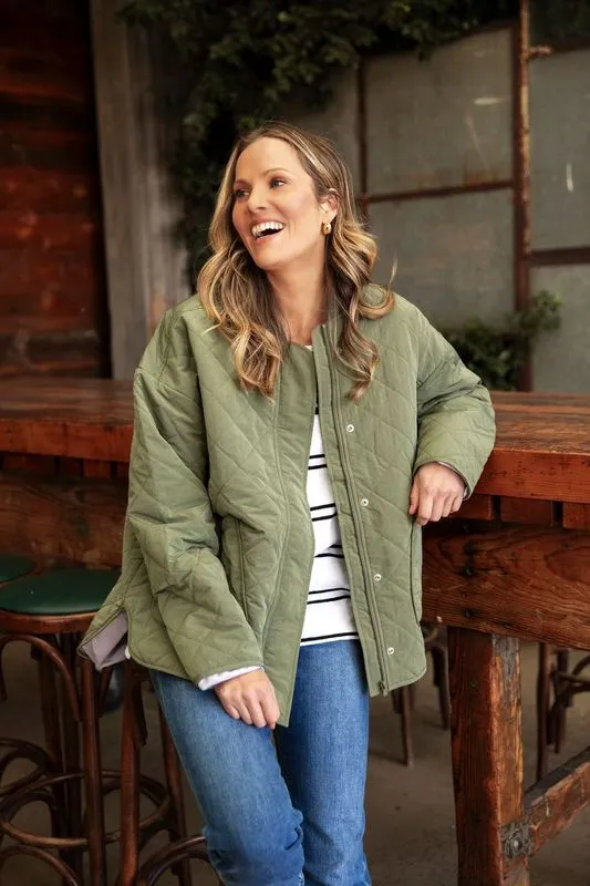 Miley Quilted Jacket - Clover