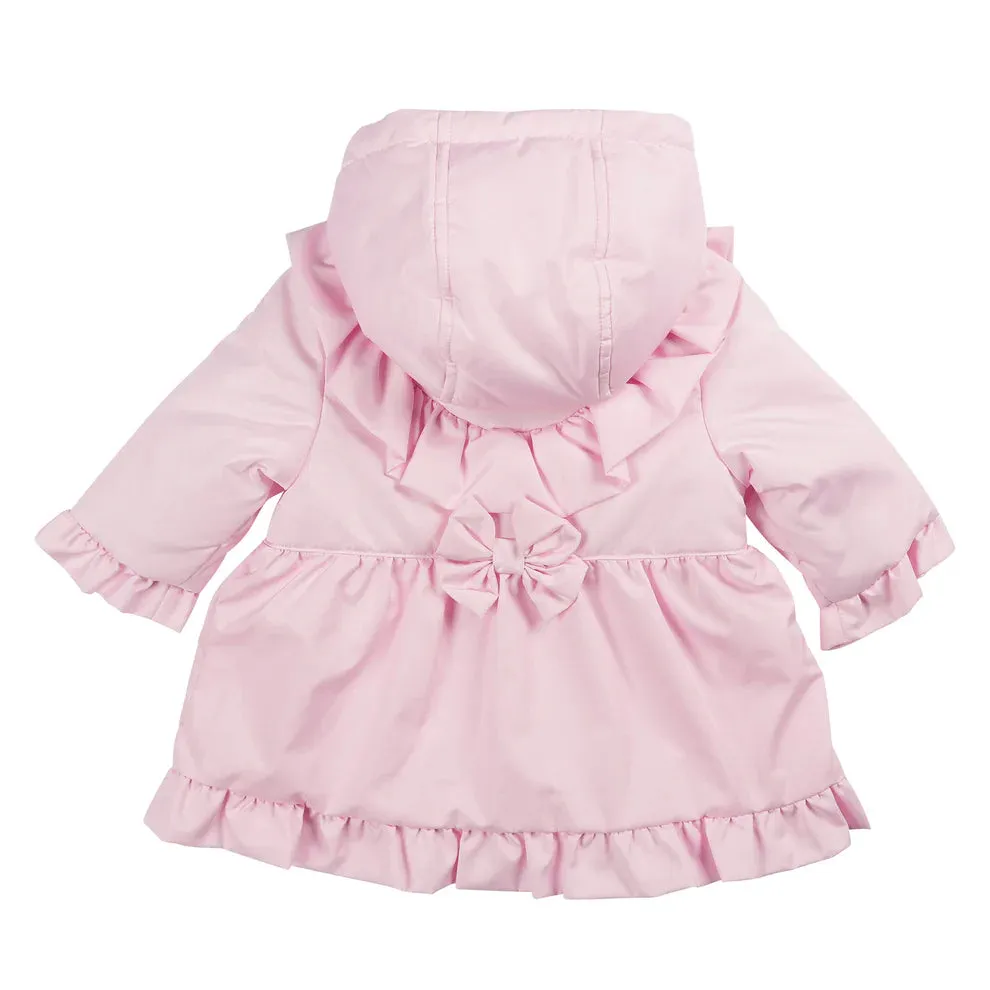 Mintini Girls Frilly Hooded Coat - Pink