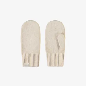 Mitaines crème de maille, enfant || Cream knitted mittens, child