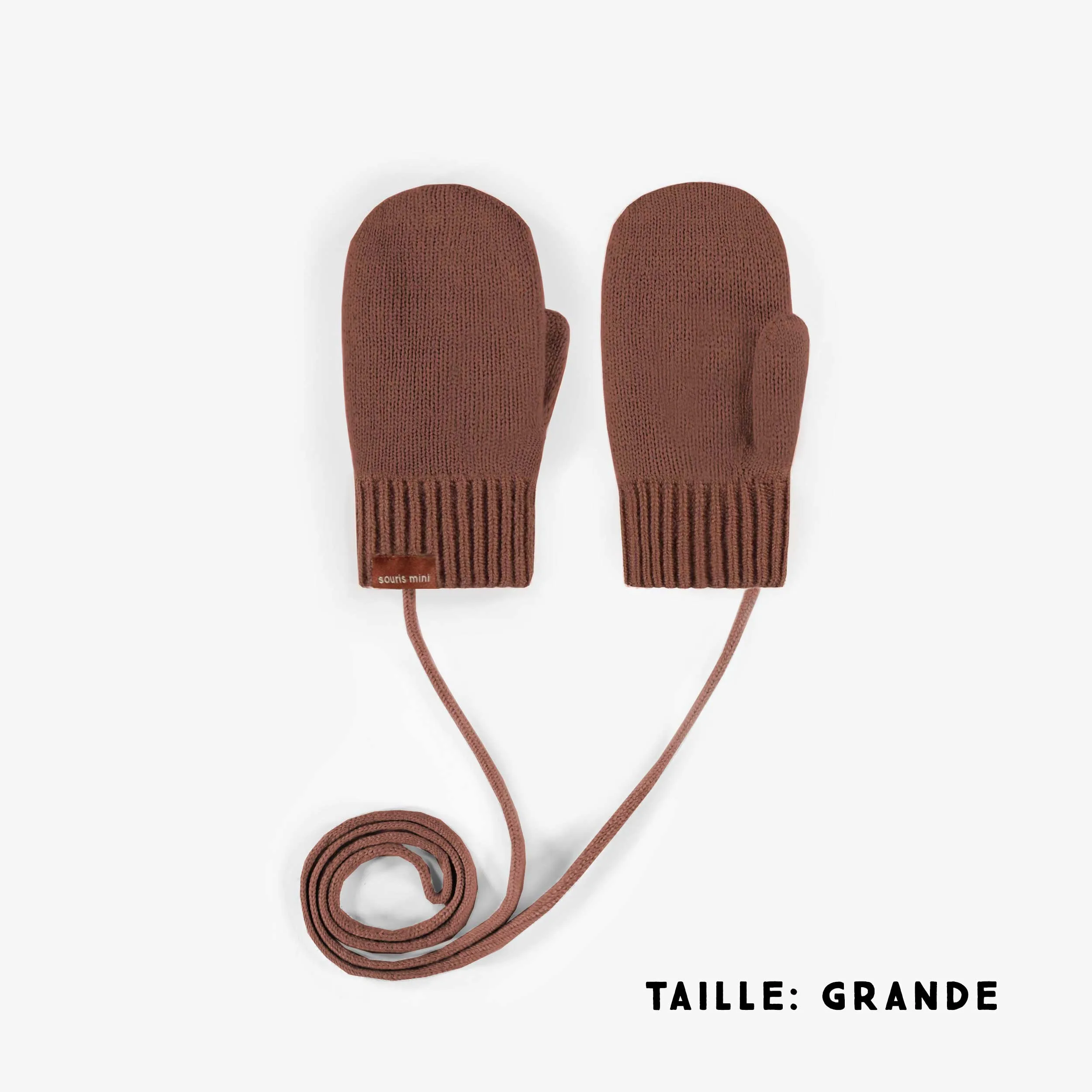 Mitaines de maille rouilles, bébé || Rust knitted mittens, baby