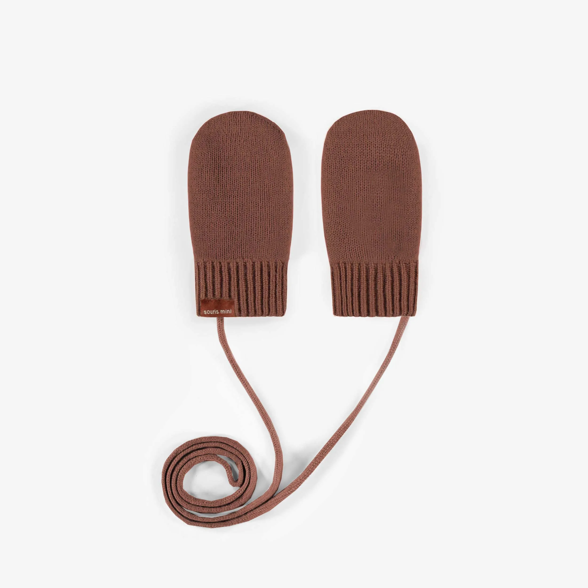 Mitaines de maille rouilles, bébé || Rust knitted mittens, baby
