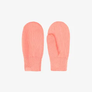 Mitaines roses en tricot, enfant || Pink knitted mittens, child