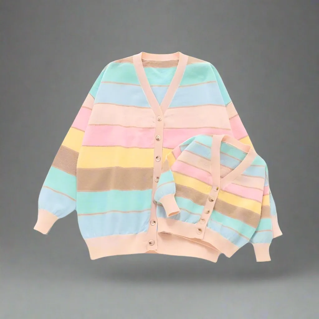 Mother-Daughter Trendy Knitted Sweater Style for Fall