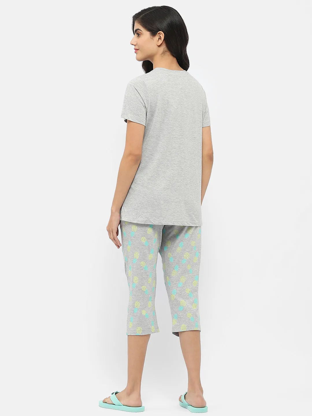 mSECRET Graphic Print Grey Nightsuit