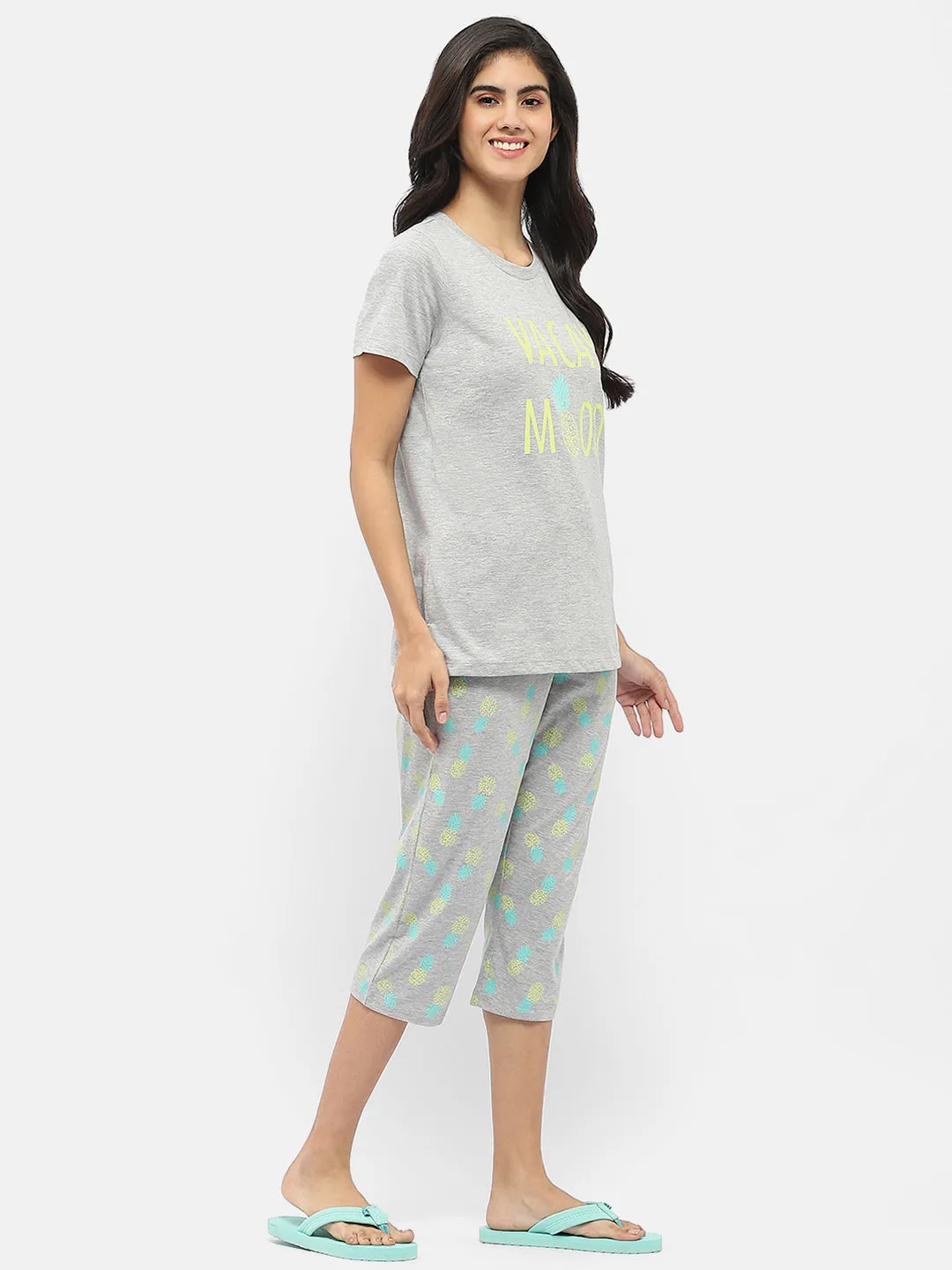 mSECRET Graphic Print Grey Nightsuit
