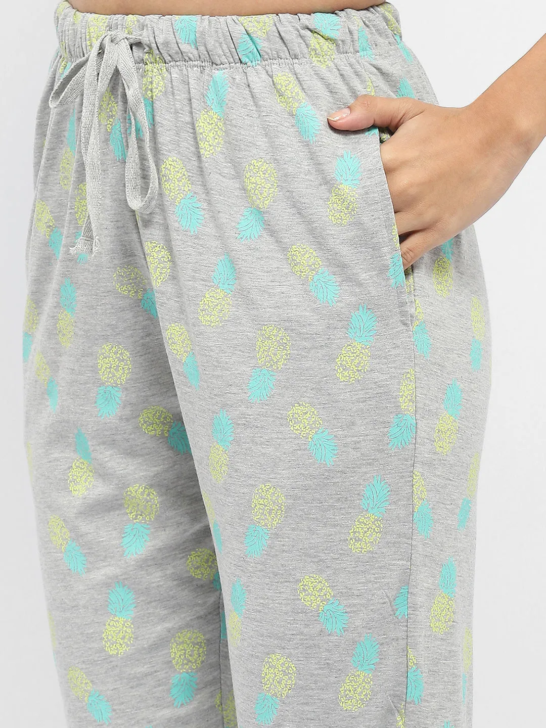 mSECRET Graphic Print Grey Nightsuit