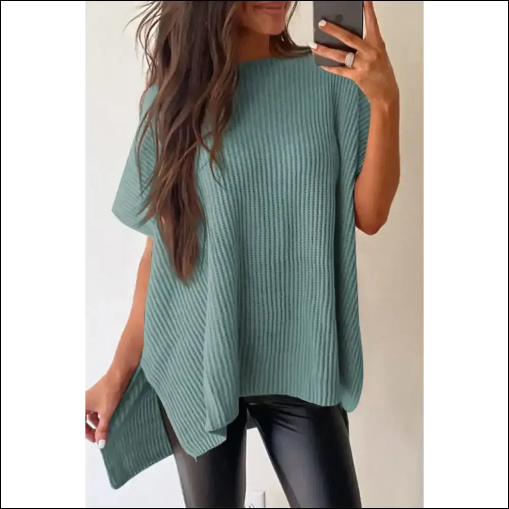 Needful Things: Chic Apricot Oversized Sweater - Hugs you Back! Slit Happens 🍑