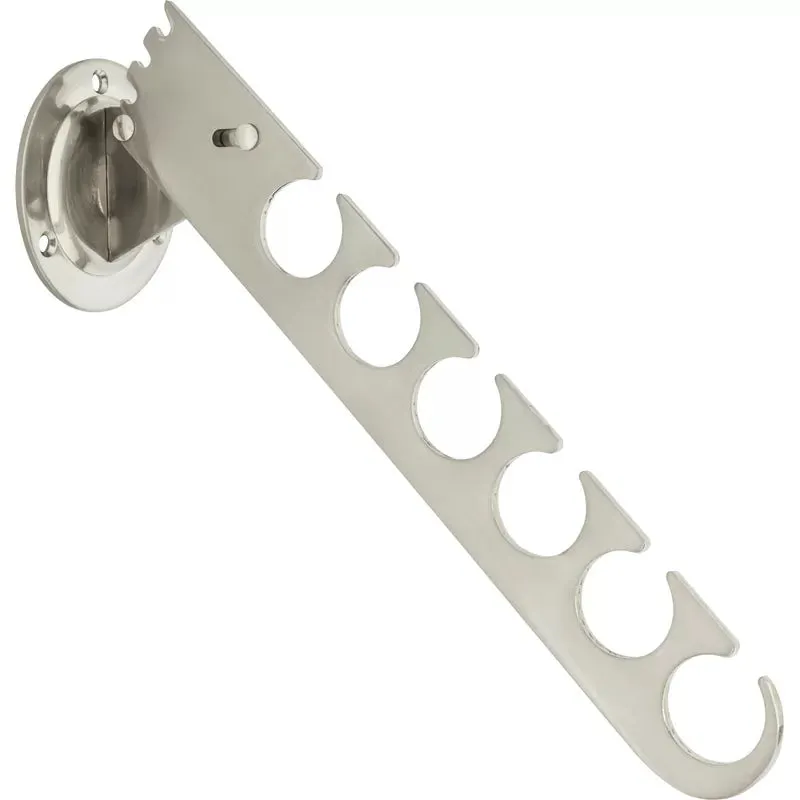 New Adjustable Laundry Room Organizer in Satin Nickel Finish! versatile hanger is great for hanging, garments to air dry in a laundry room to hold coats in a closet or mudroom, or to create additional hanging space in the closet