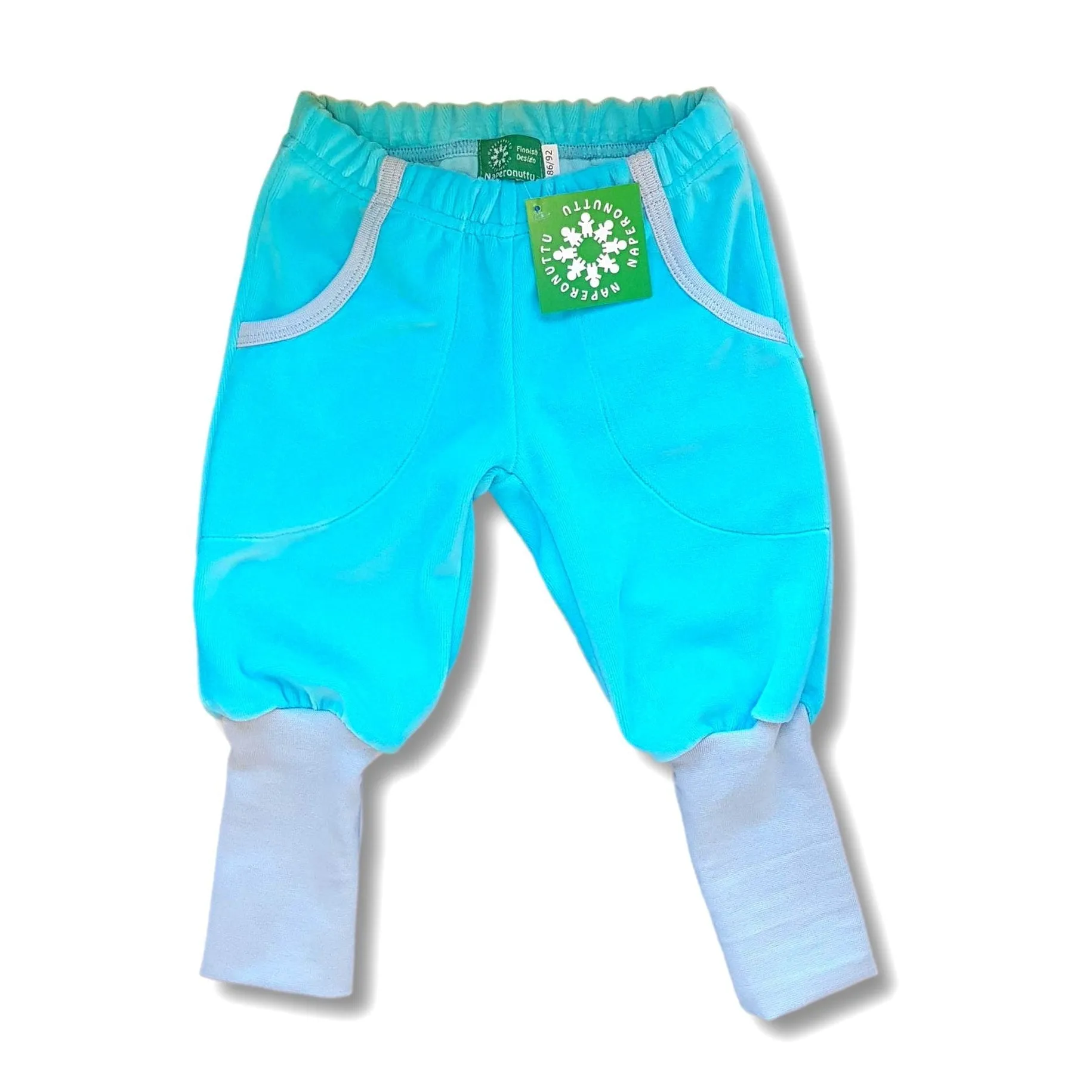 NEW Blue Velour Pants With Long Rib