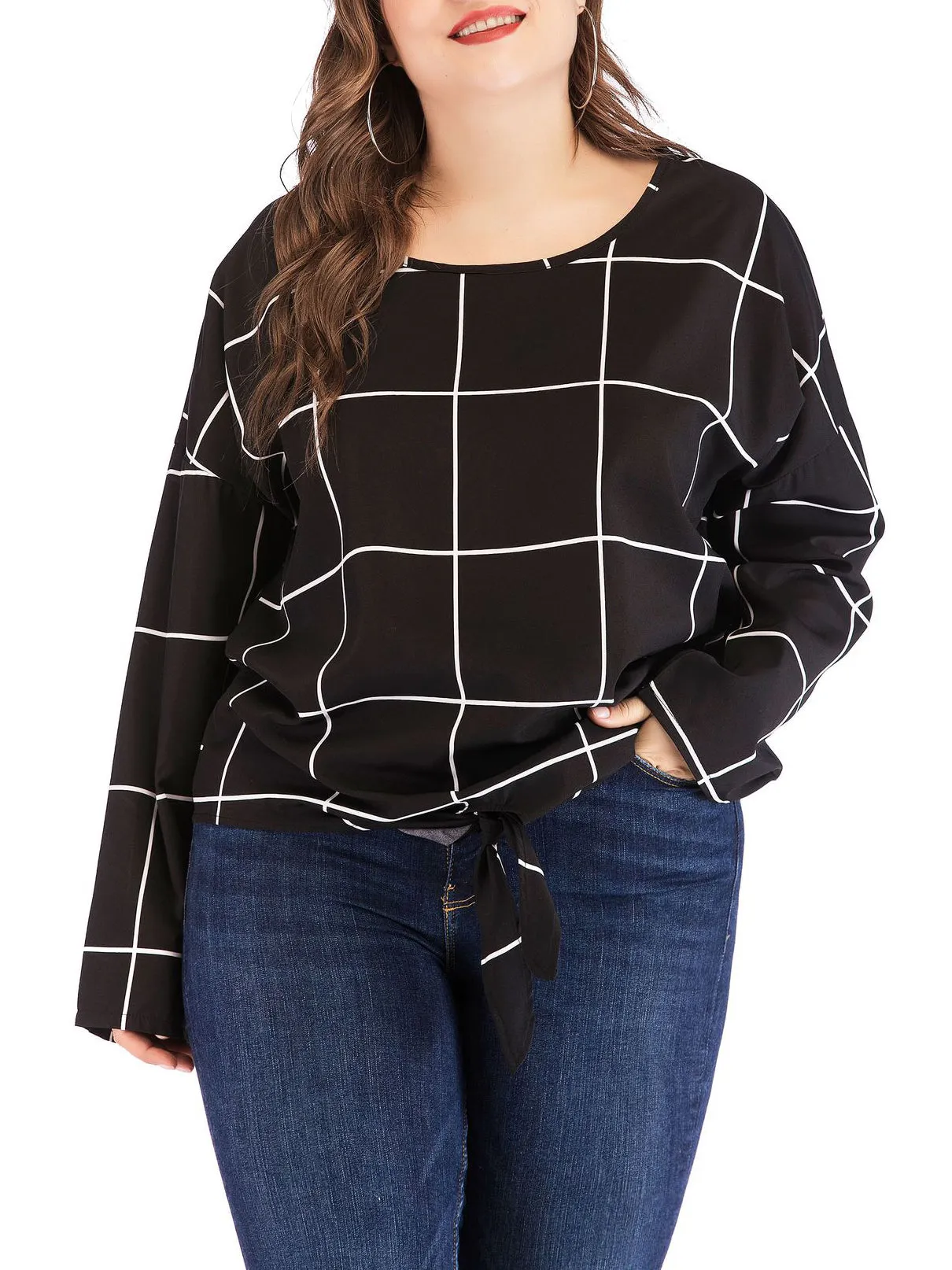 New Large Size Women's Long-sleeved T-shirt