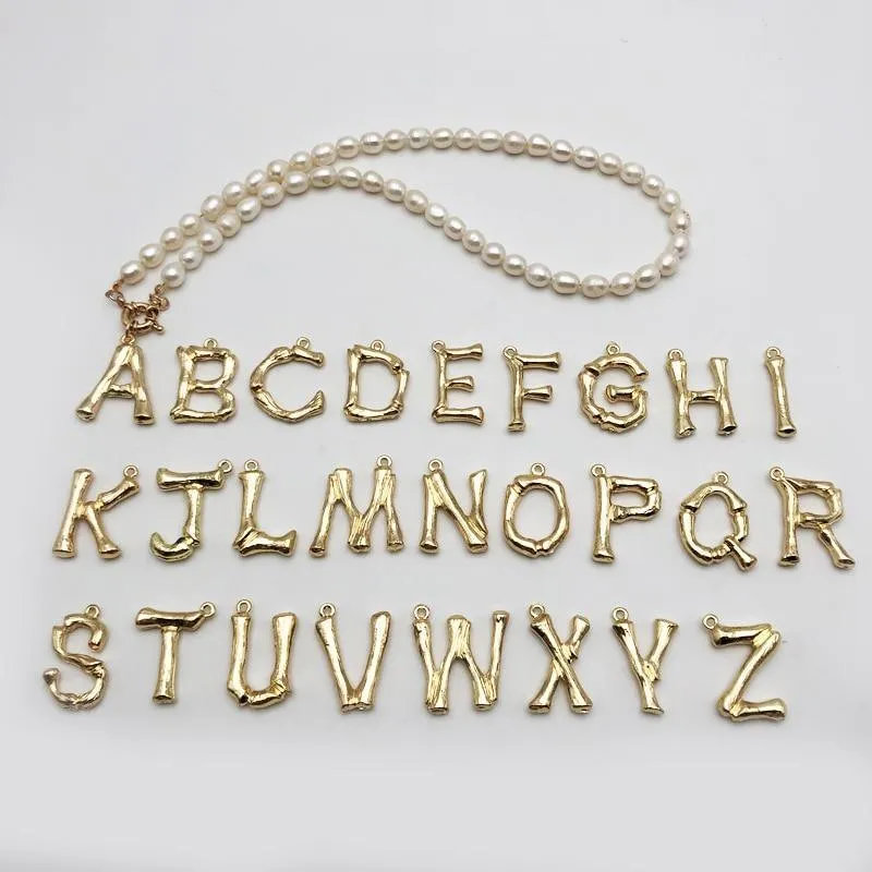 New Real Pearl Modern Necklace Choker Alphabet A-Z Initial Elegant Pearl Luxury Necklace Stainless Steel Amazing Buckle Gold Color Pendant Freshwater Pearl Jewelry