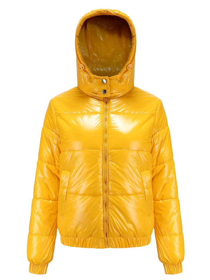 New Winter Keep Warm Hooded Solid Women Zipper Cotton Coats